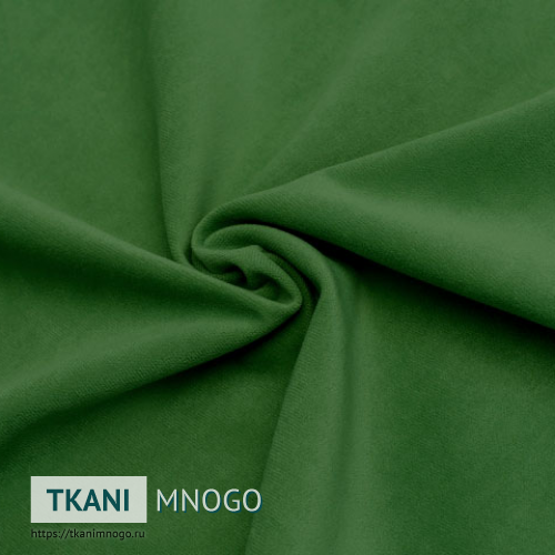 Фото фактуры велюра “П-18” (однотонный зеленый)