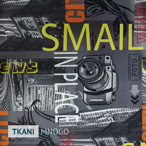 Фото рисунка микровелюра “Smail 12” город.